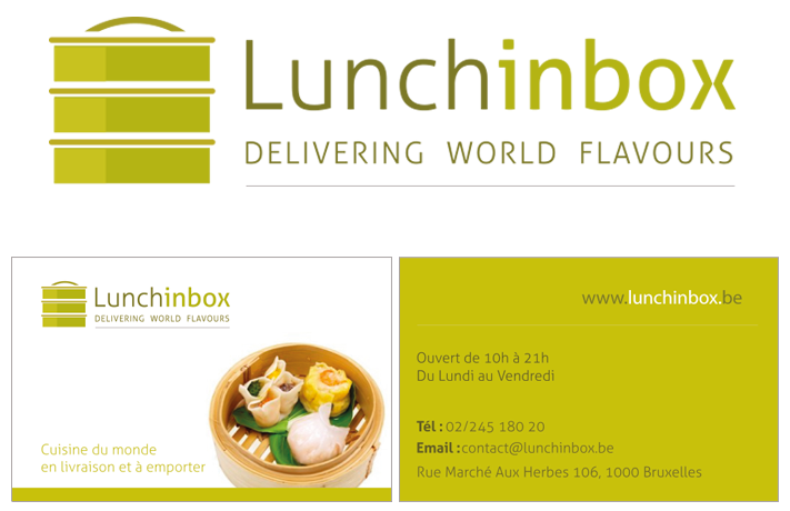 Lunchinbox visit card and flyer